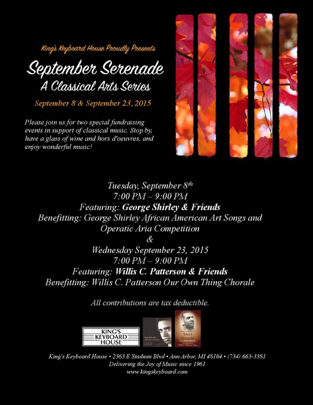 A Classical Arts Series September 8 and 23 2015